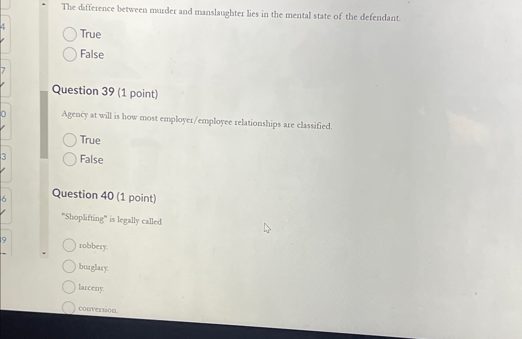  The difference between murder and manslaughter lies in the mental state