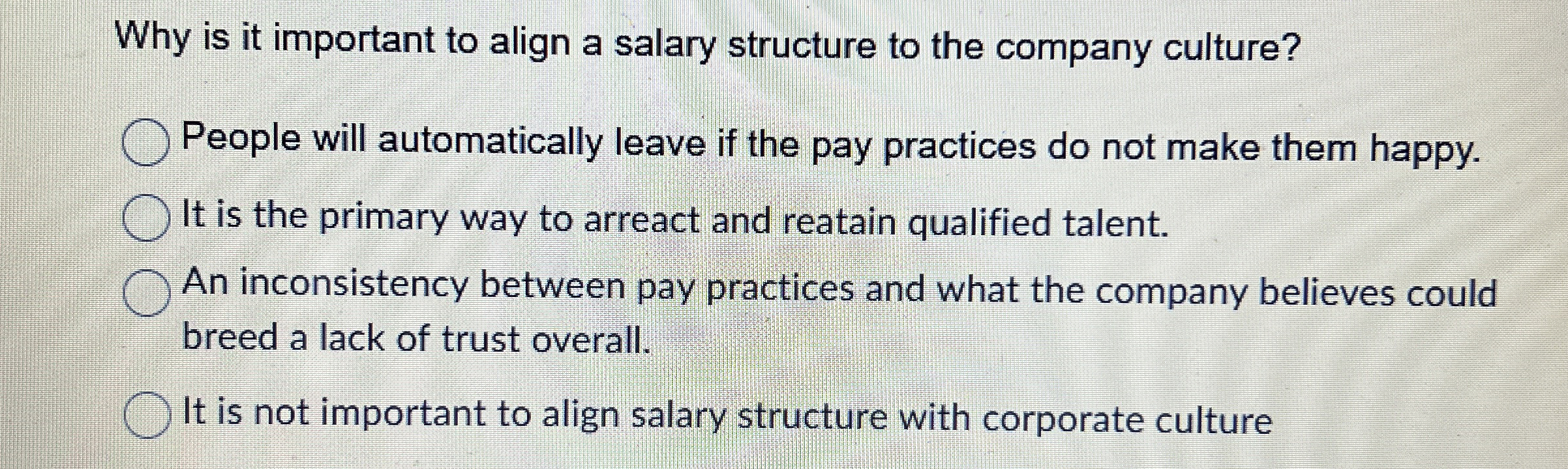  Why is it important to align a salary structure to the