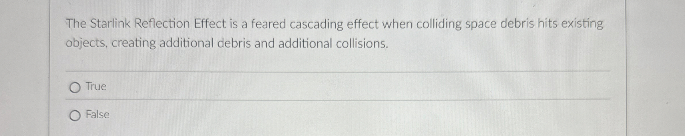  The Starlink Reflection Effect is a feared cascading effect when colliding