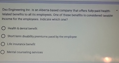  Oxo Engineering Inc. is an Alberta-based company that offers fully-paid health-