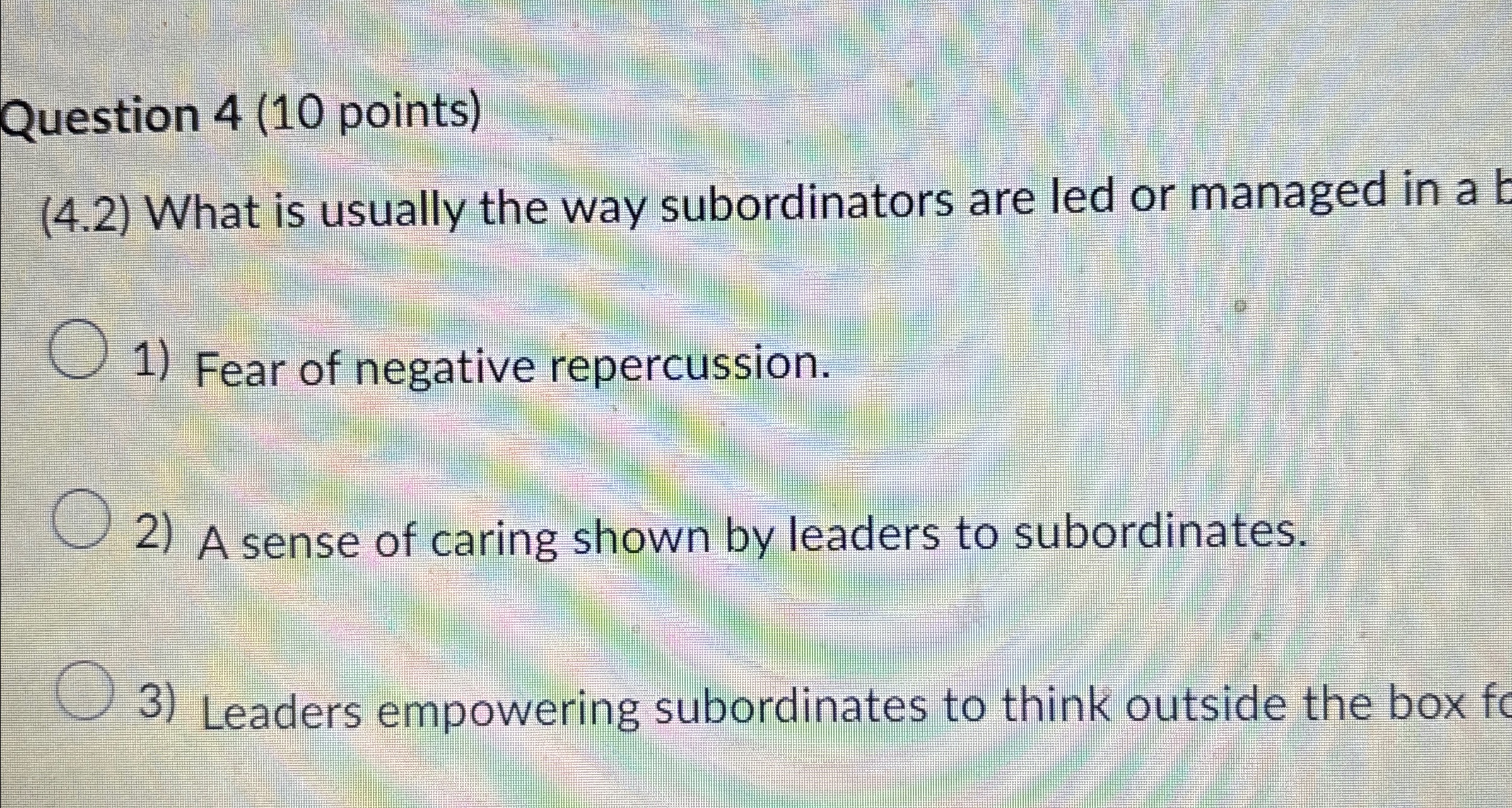  Question 4(10 points) (4.2) What is usually the way subordinators are