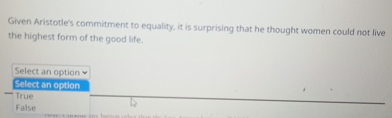  Given Aristotle's commitment to equality, it is surprising that he thought