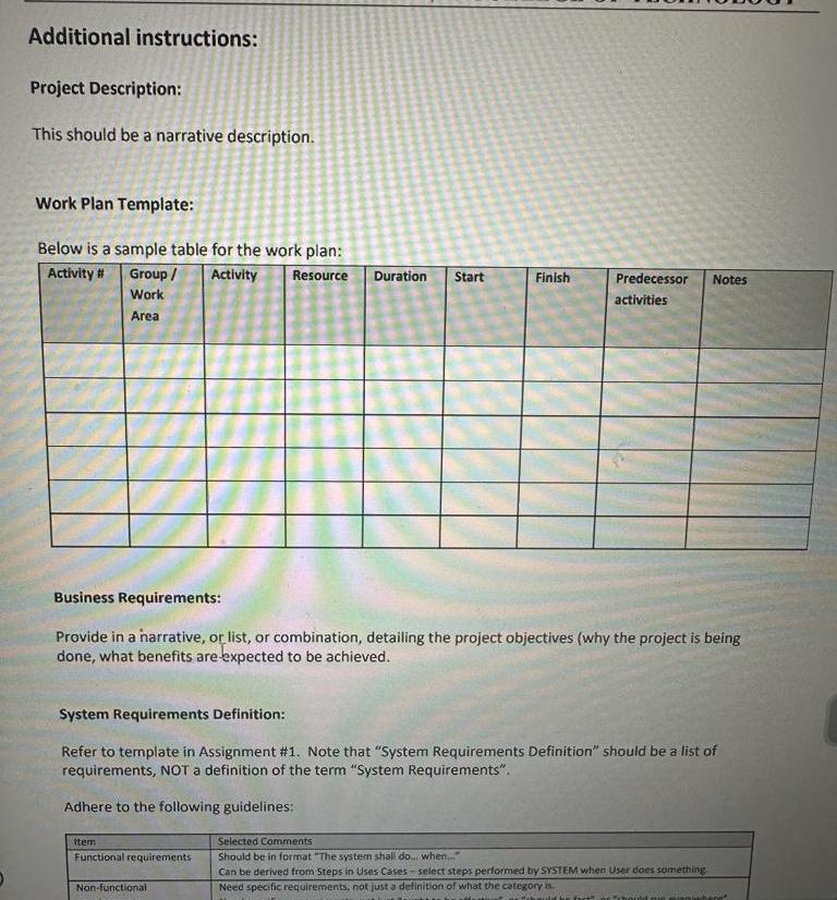 complete a project. The objective of the project is to create the