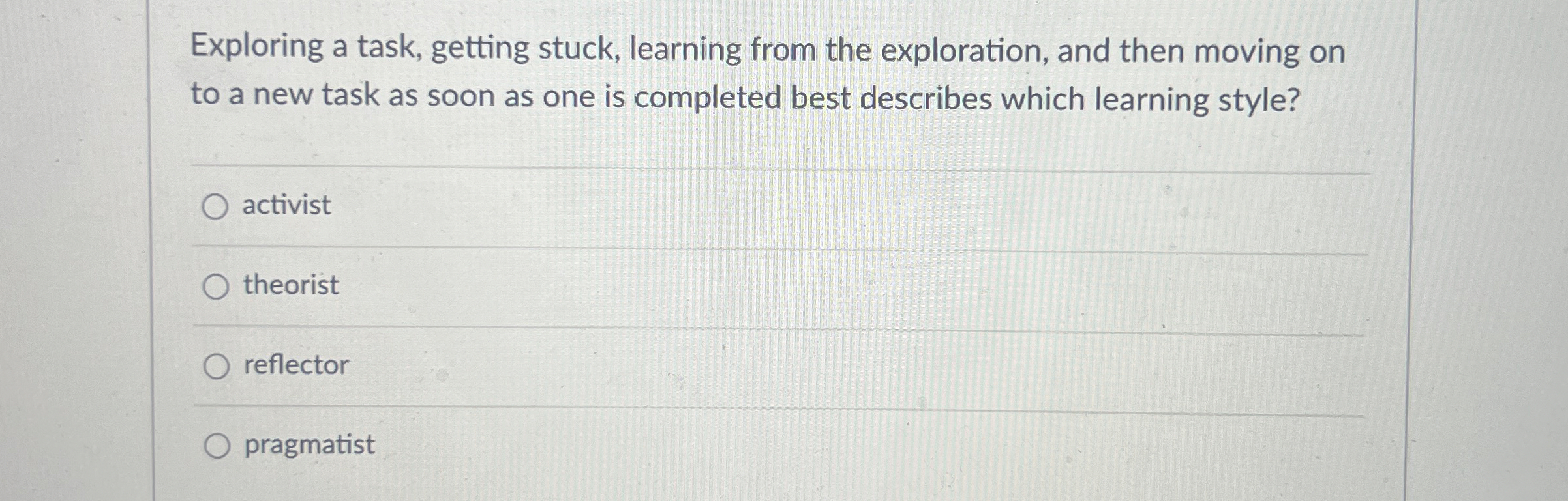  Exploring a task, getting stuck, learning from the exploration, and then