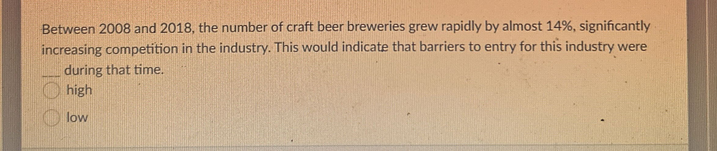  Between 2008 and 2018, the number of craft beer breweries grew