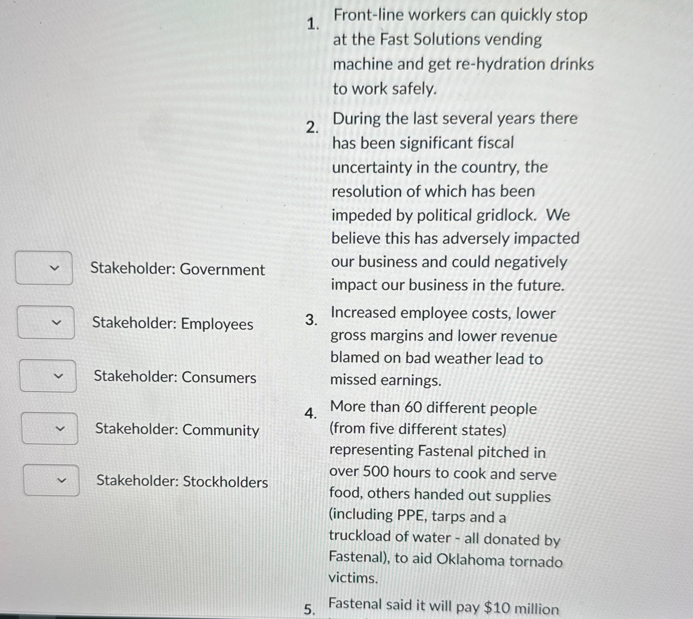  Front-line workers can quickly stop at the Fast Solutions vending machine