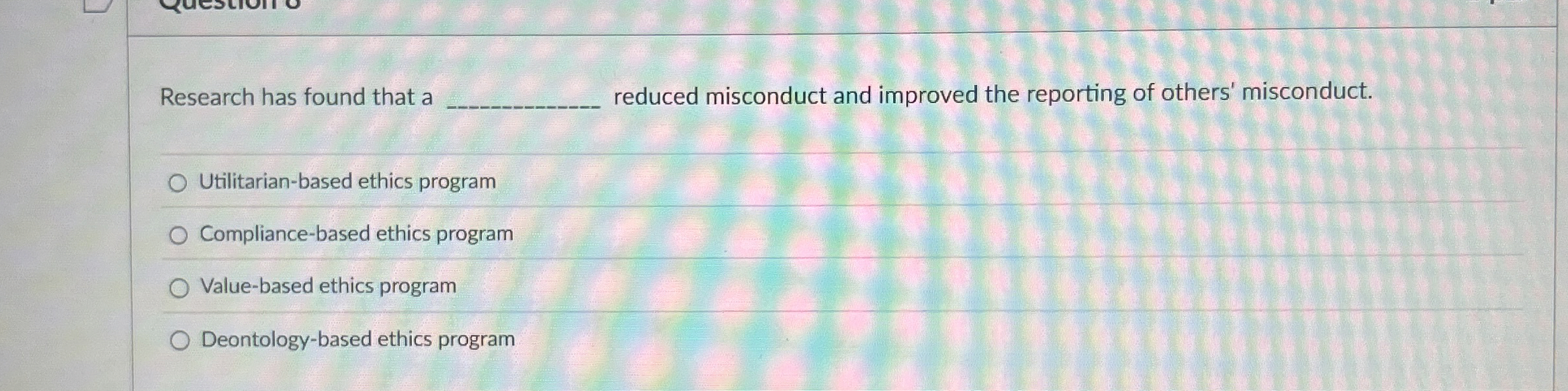  Research has found that a reduced misconduct and improved the reporting