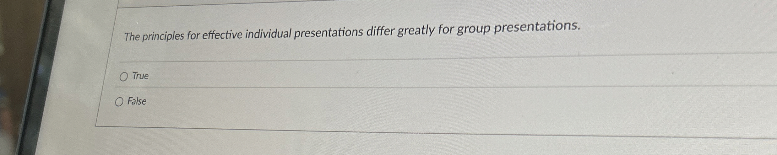  The principles for effective individual presentations differ greatly for group presentations.