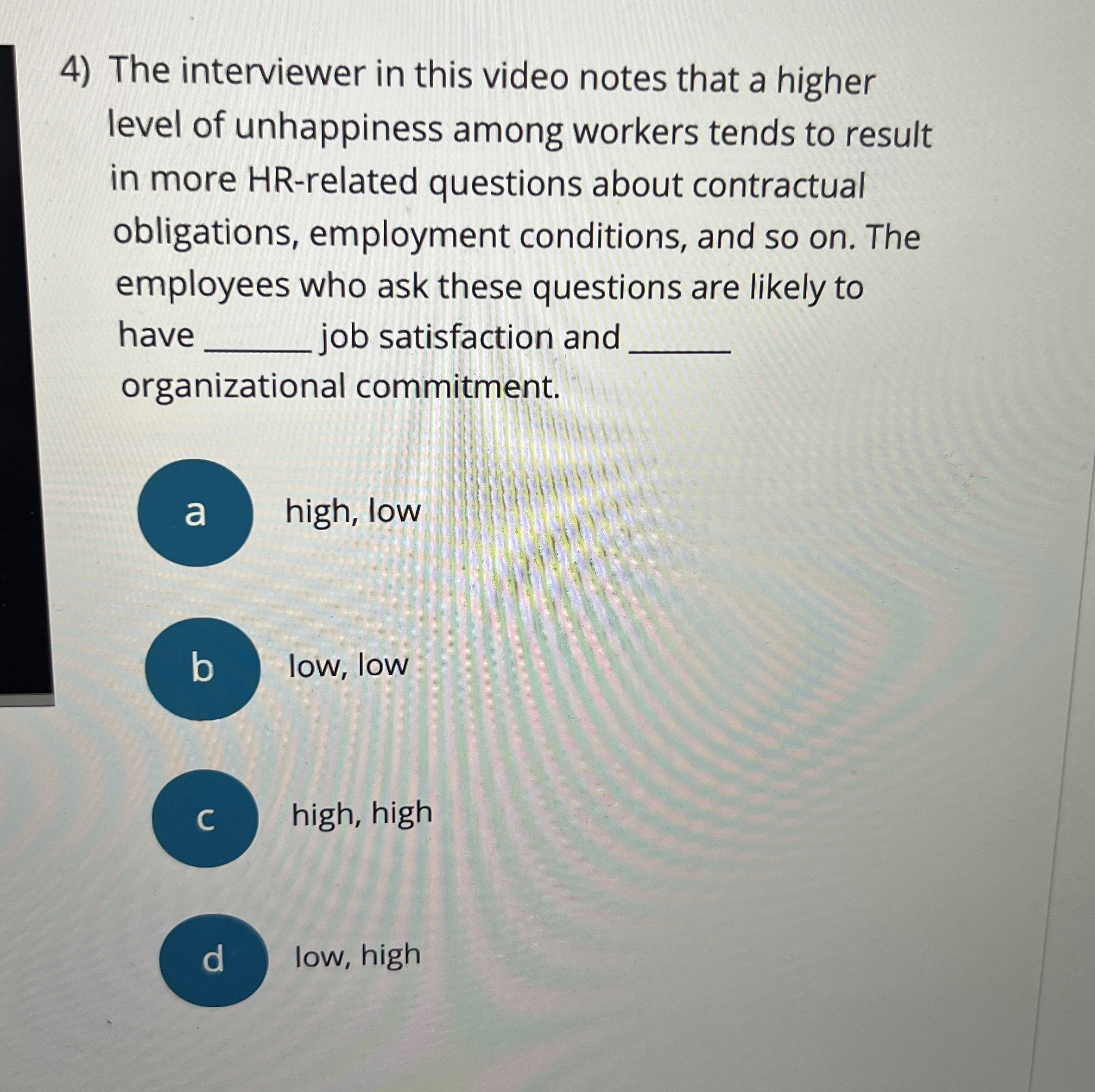  The interviewer in this video notes that a higher level of