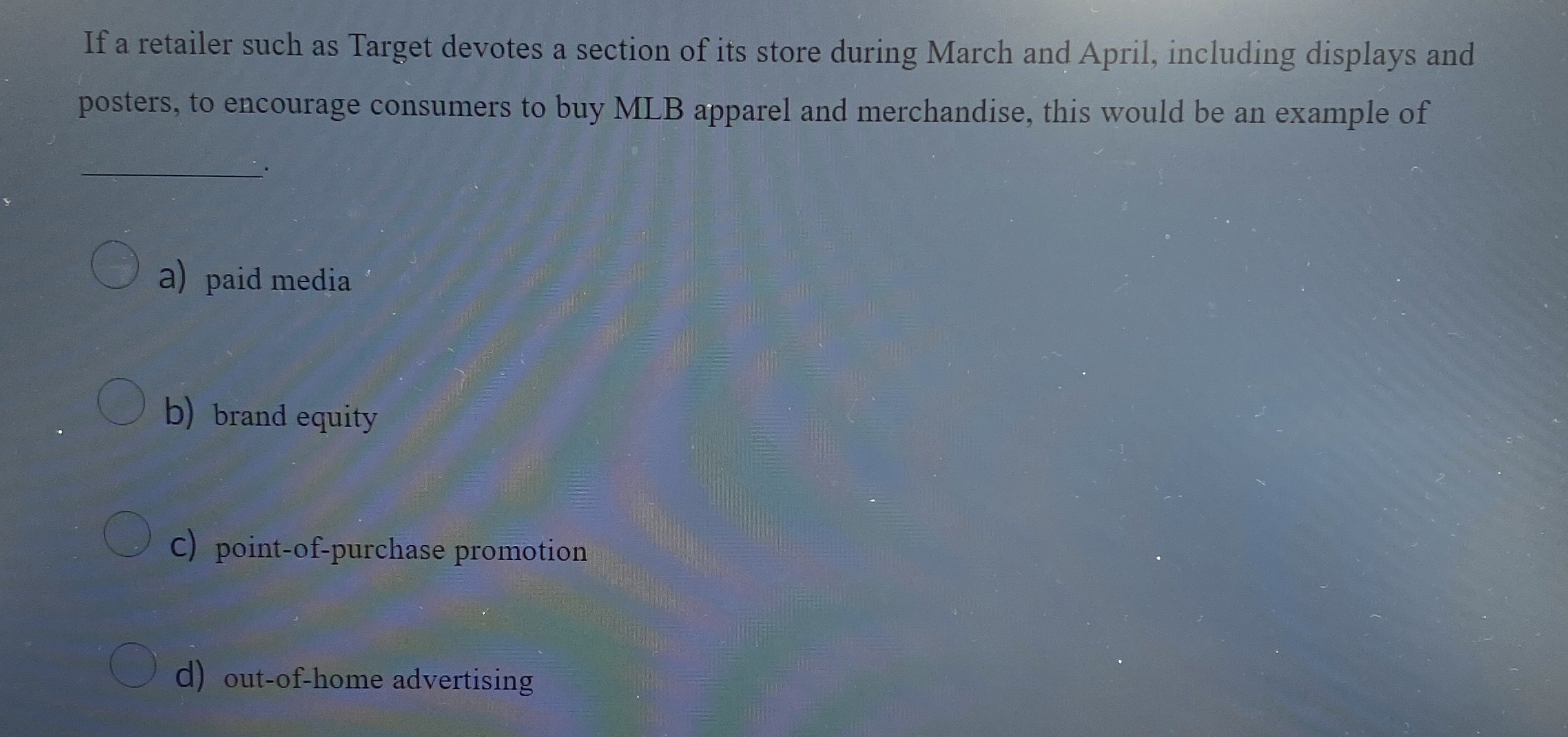  If a retailer such as Target devotes a section of its