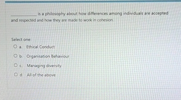  is a philosophy about how differences among individuals are accepted and