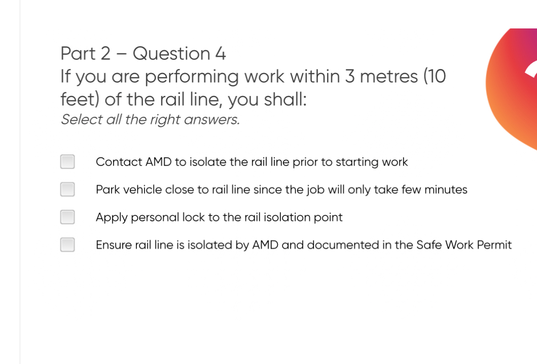  Part 2- Question 4 If you are performing work within 3