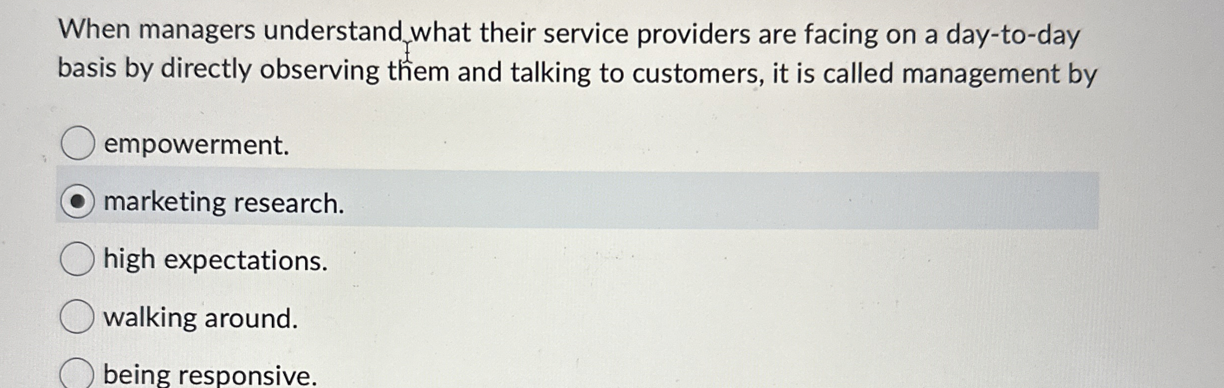  When managers understand what their service providers are facing on a