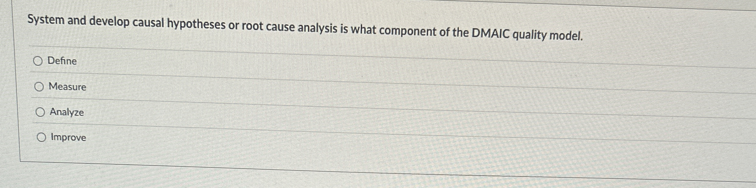  System and develop causal hypotheses or root cause analysis is what