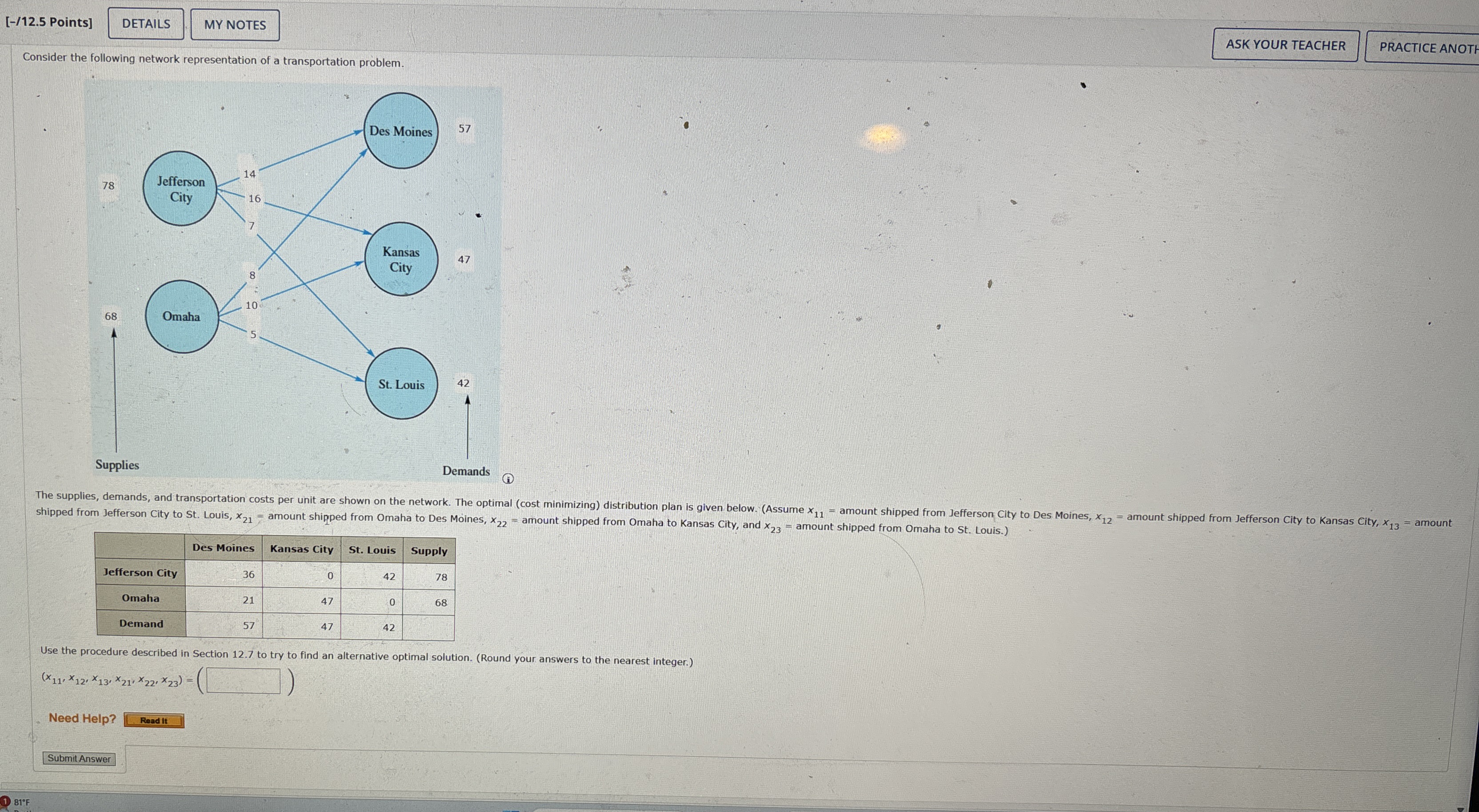  [-/12.5 Points] MY NOTES ASK YOUR TEACHER PRACTICE ANOT Consider the