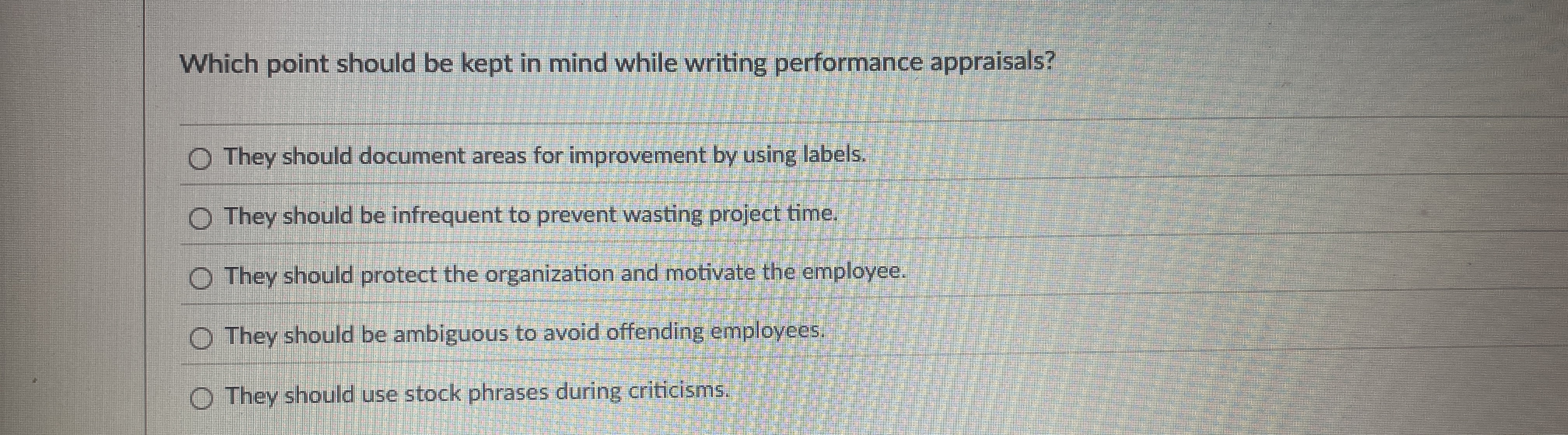  Which point should be kept in mind while writing performance appraisals?
