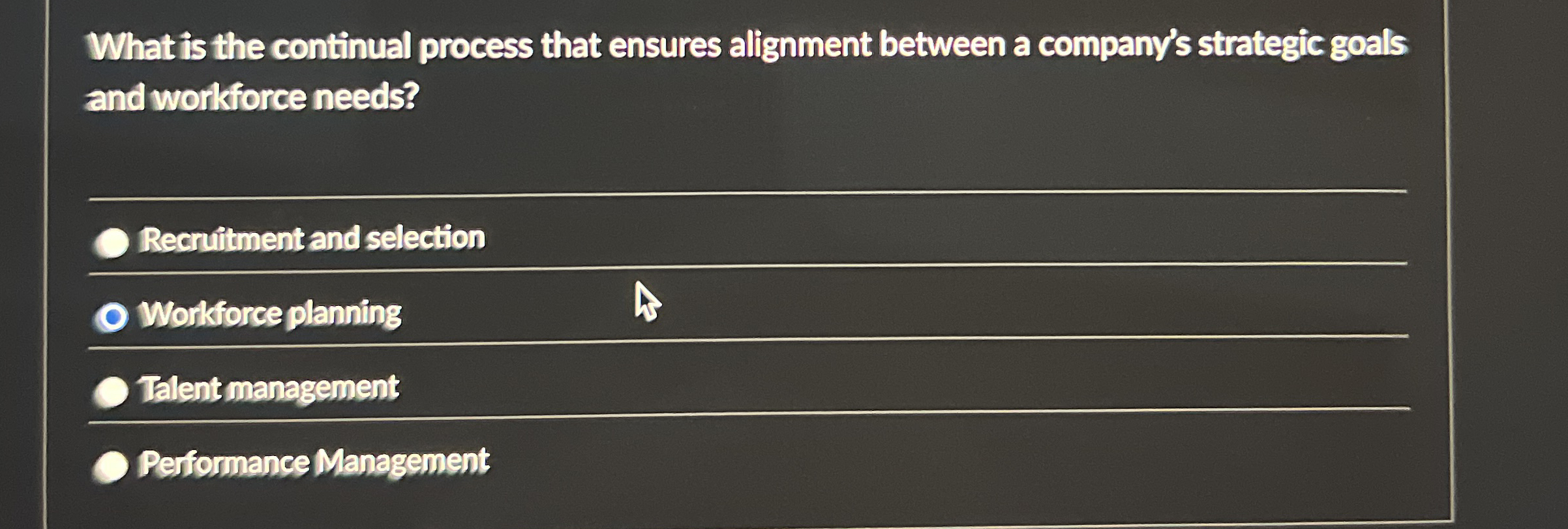 What is the continual process that ensures alignment between a company's