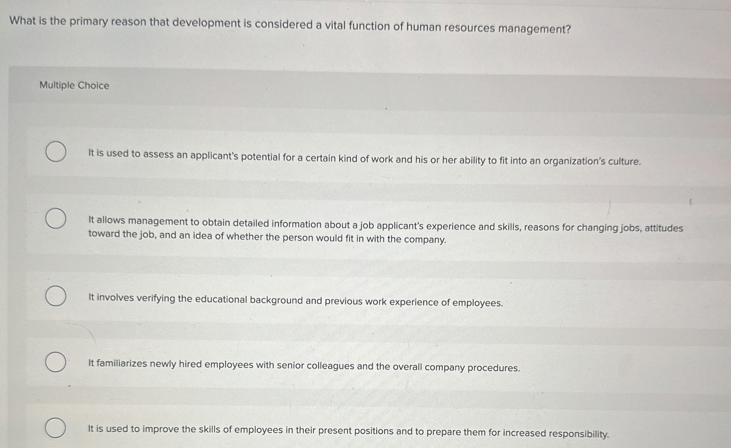  What is the primary reason that development is considered a vital