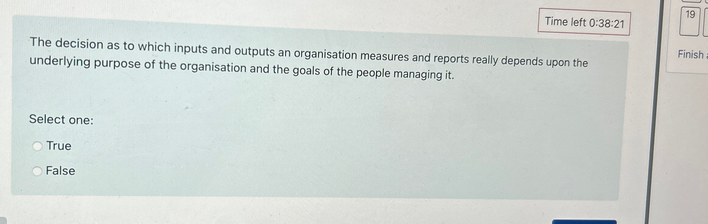  Time left 0:38:21 The decision as to which inputs and outputs