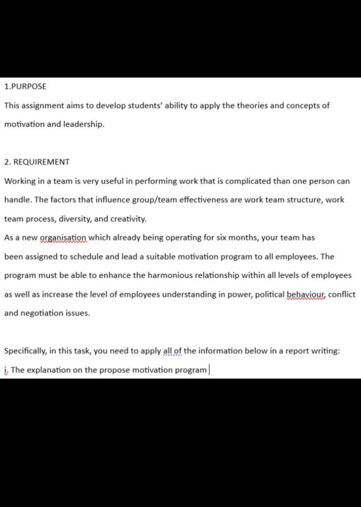  1.PURPOSE This assignment aims to develop students' ability to apply the