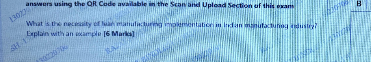 answers using the QR Code available in the Scan and Upload