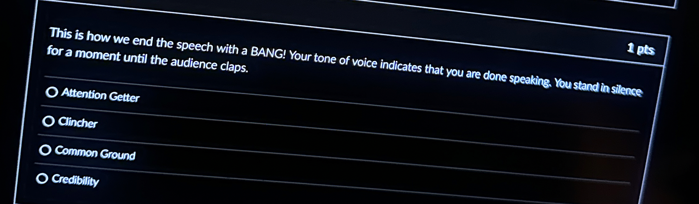  This is how we end the speech with a BANG! Your