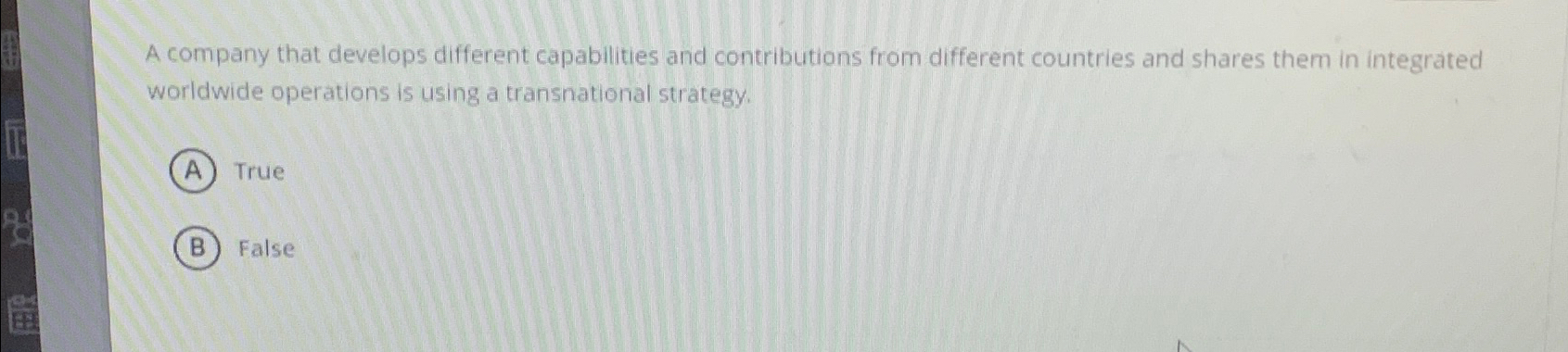  A company that develops different capabilities and contributions from different countries