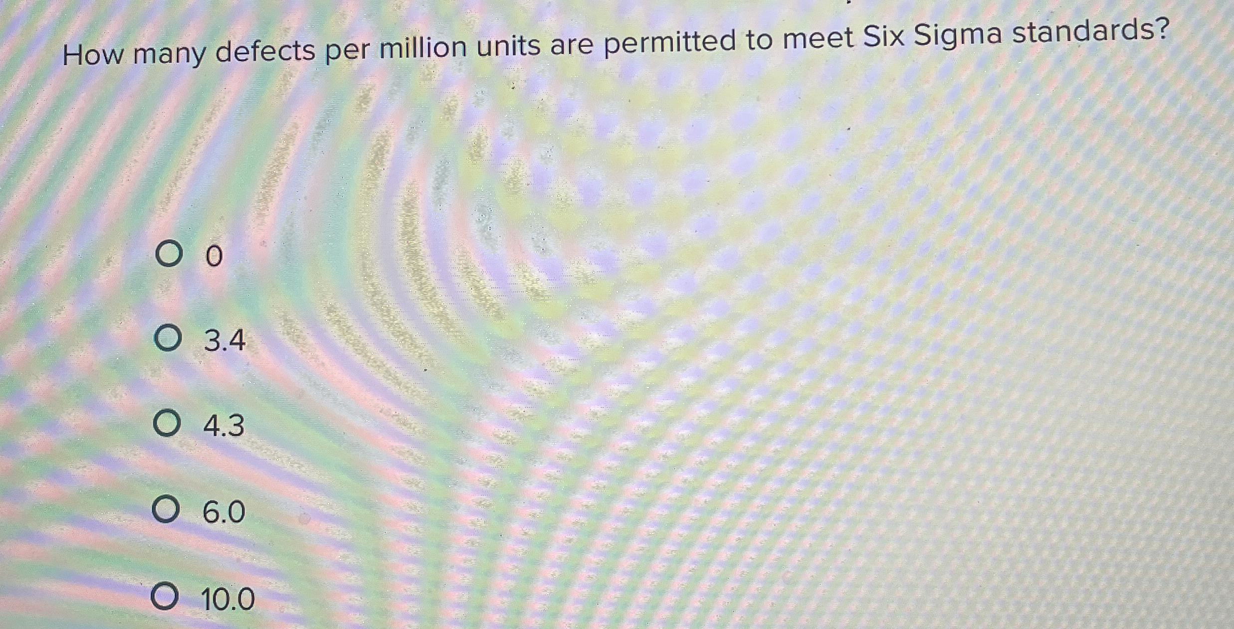  How many defects per million units are permitted to meet Six