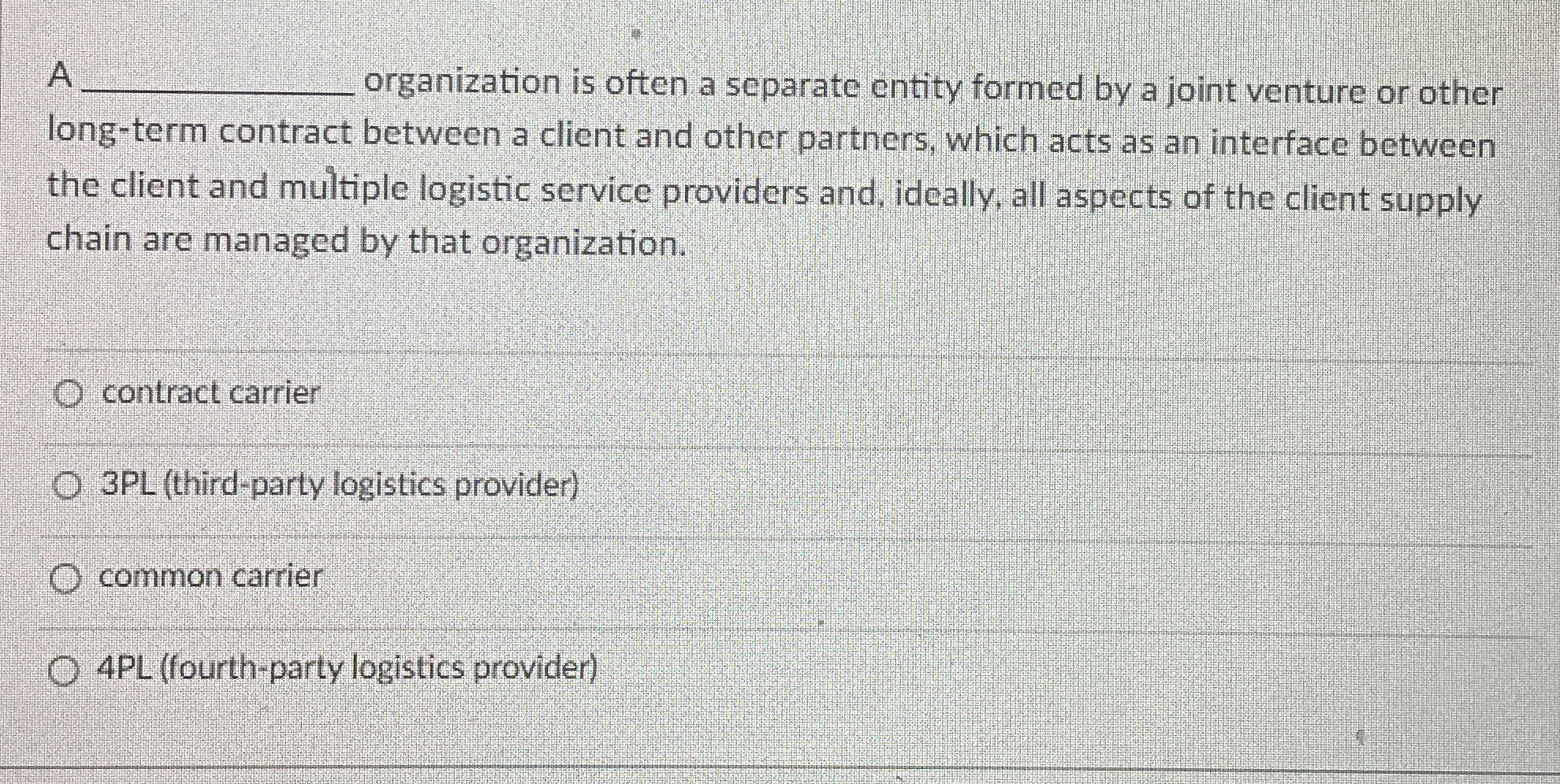  A q, organization is often a separate entity formed by a