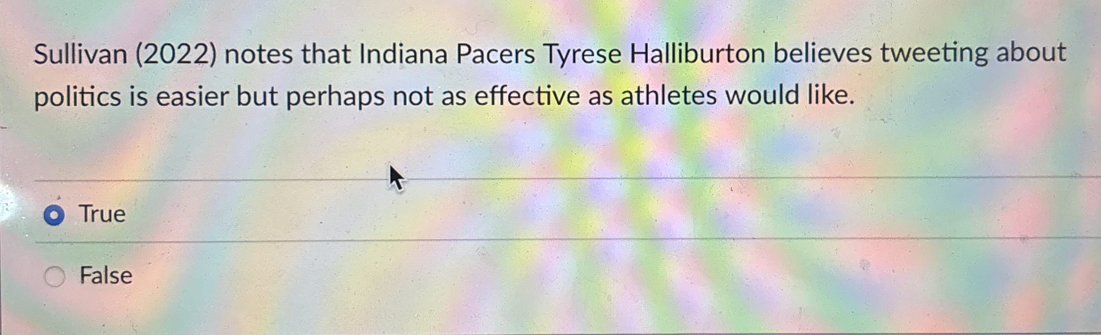  Sullivan (2022) notes that Indiana Pacers Tyrese Halliburton believes tweeting about