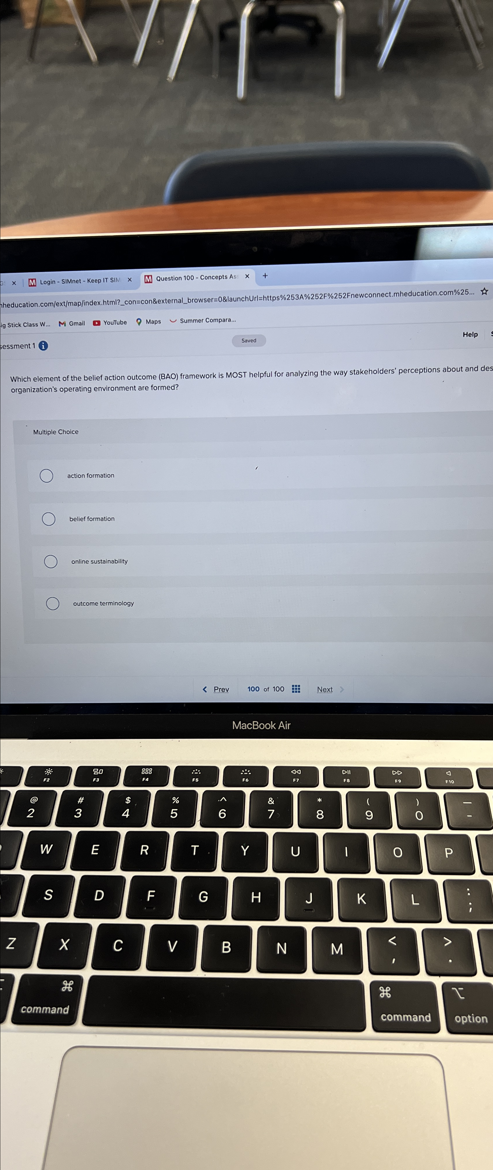  Login - SIMnet - Keep IT SIN M Question 100- Concepts