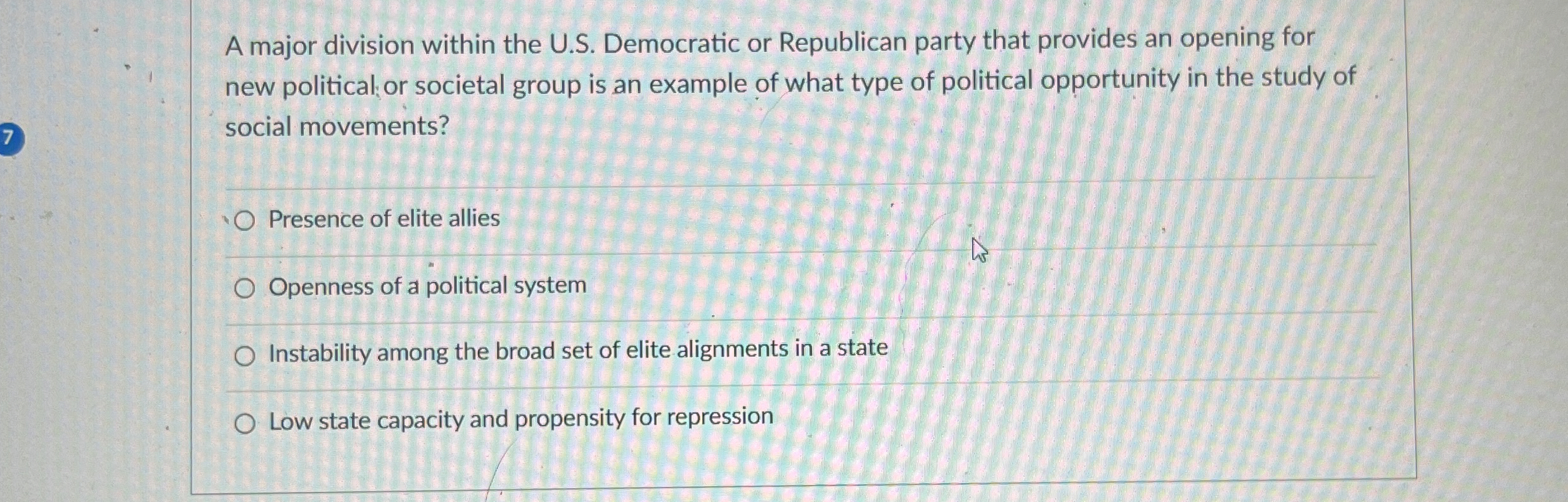  A major division within the U.S. Democratic or Republican party that
