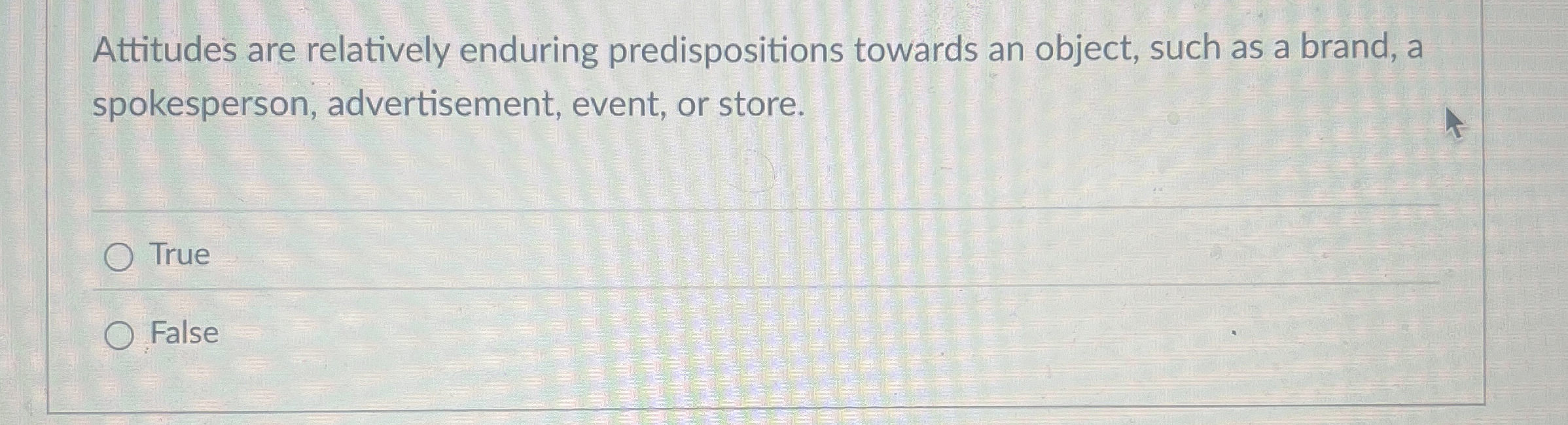  Attitudes are relatively enduring predispositions towards an object, such as a