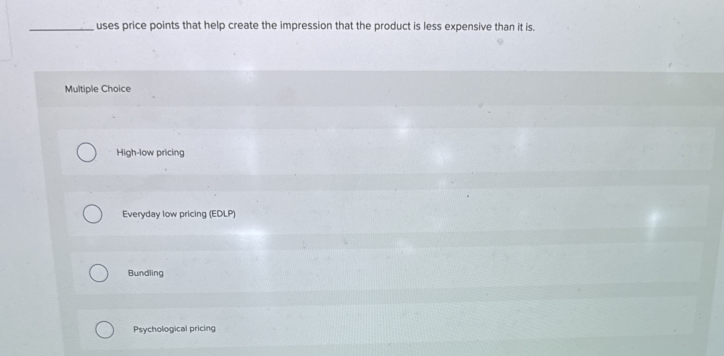  uses price points that help create the impression that the product