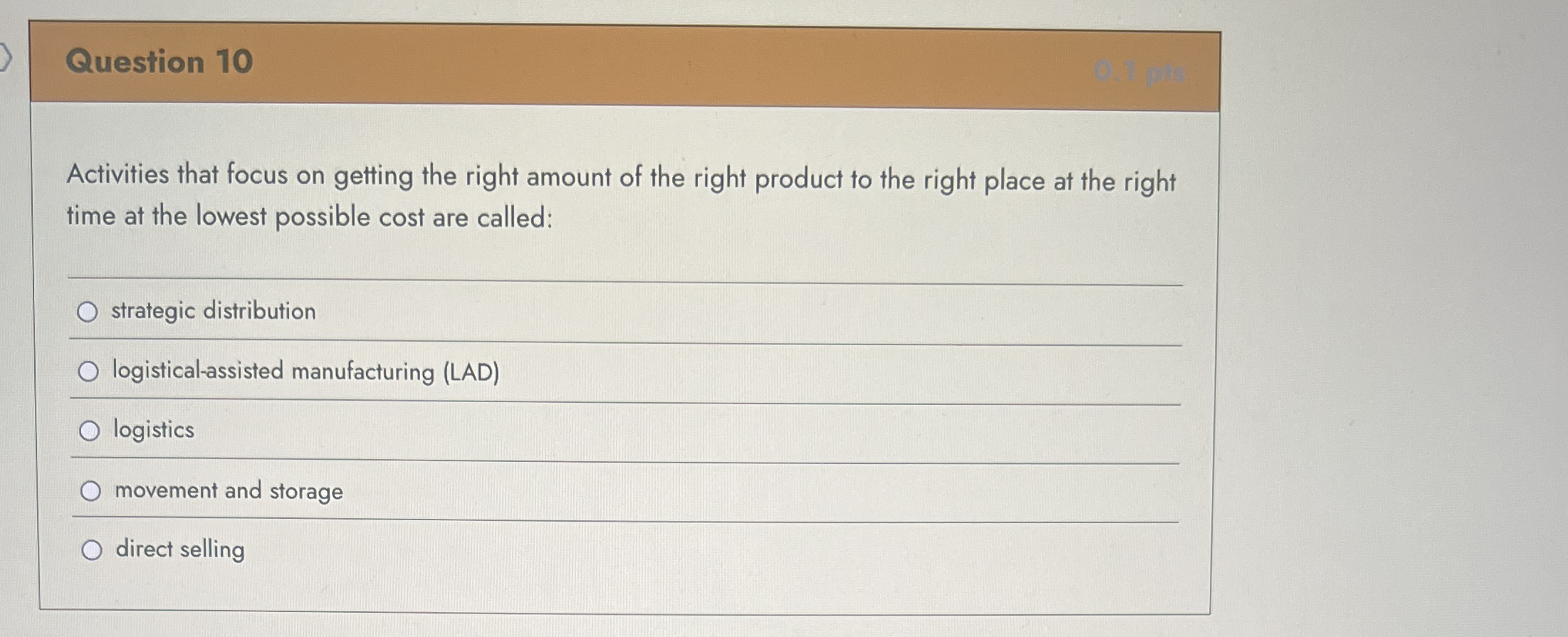  Question 10 Activities that focus on getting the right amount of