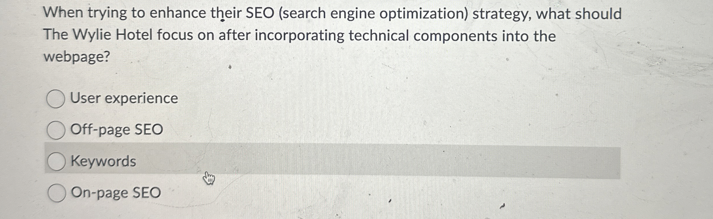  When trying to enhance their SEO (search engine optimization) strategy, what