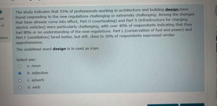 The study indicates that 55% of professionals working in architecture and