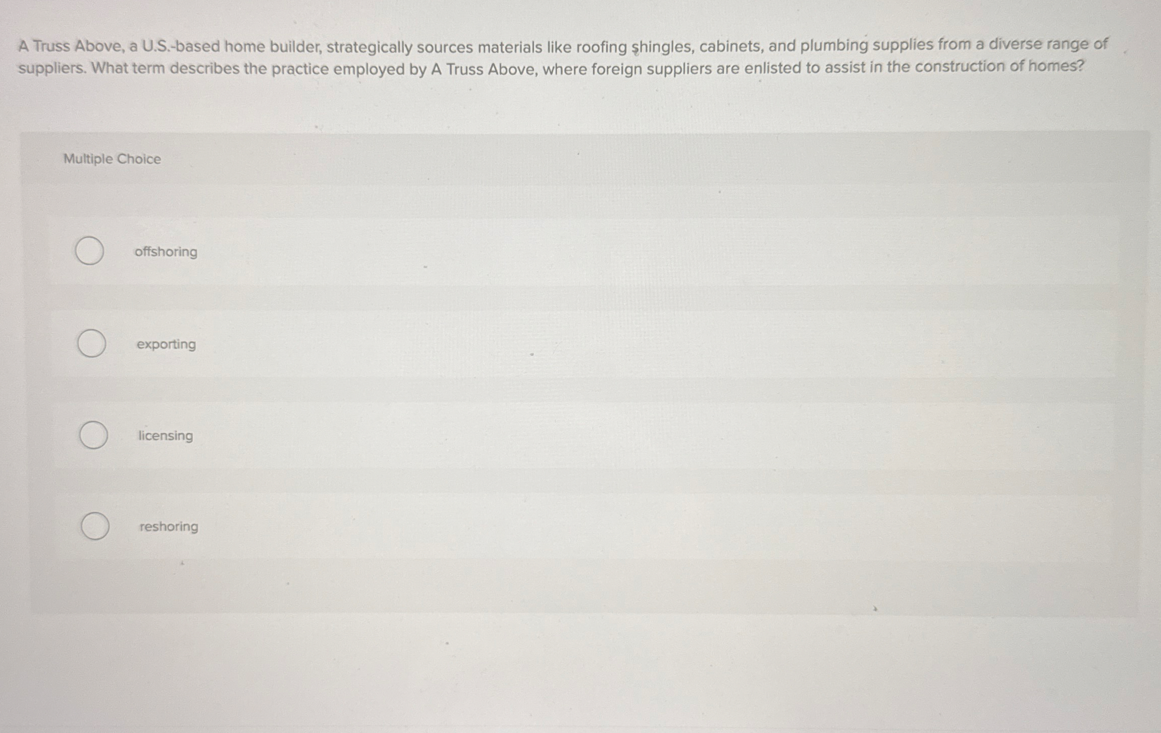  A Truss Above, a U.S.-based home builder, strategically sources materials like