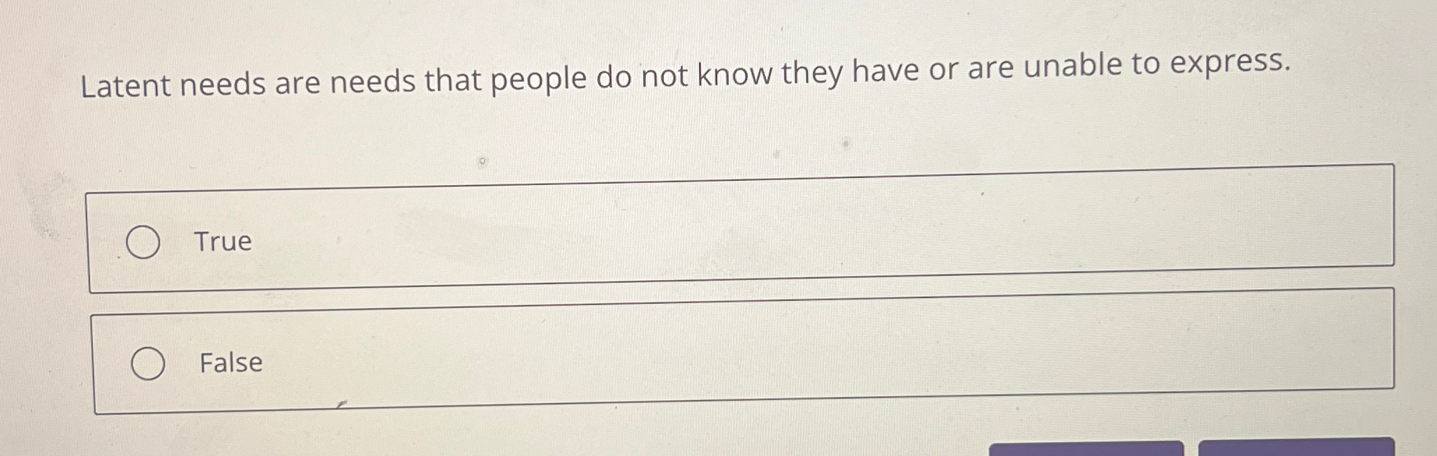  Latent needs are needs that people do not know they have
