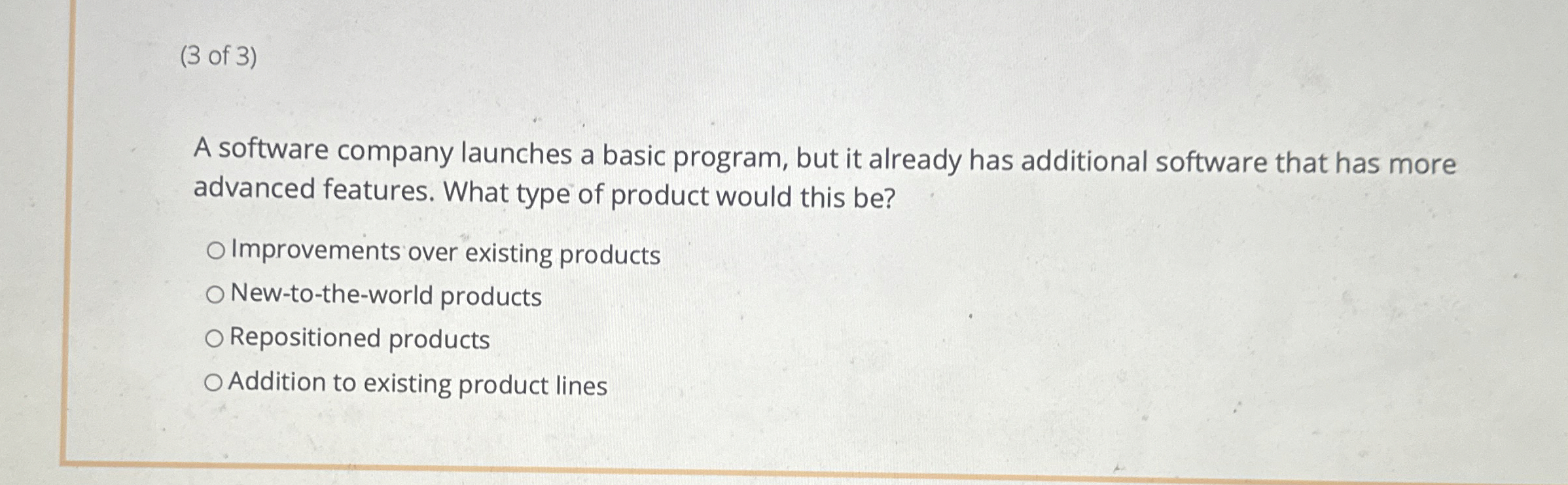  of 3) A software company launches a basic program, but it