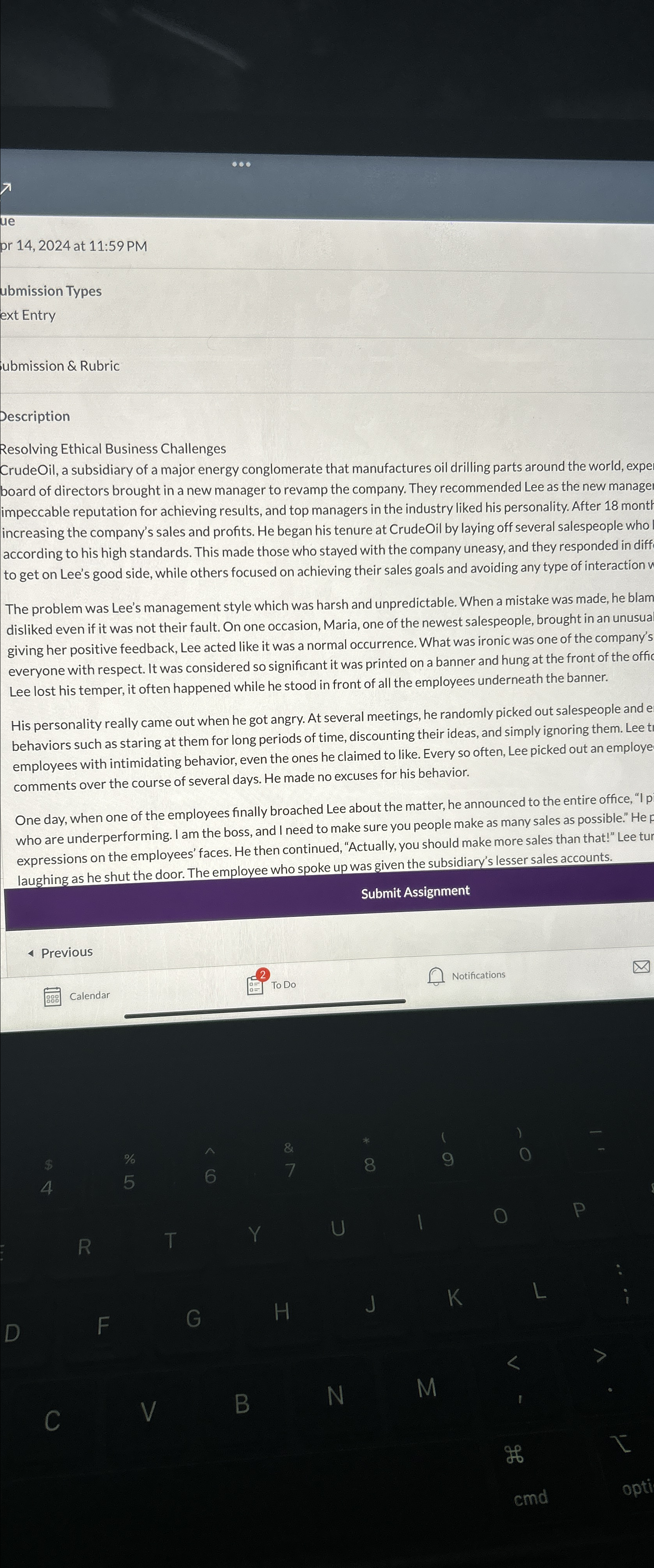  pr 14,2024 at 11:59 PM ubmission Types ext Entry ubmission &