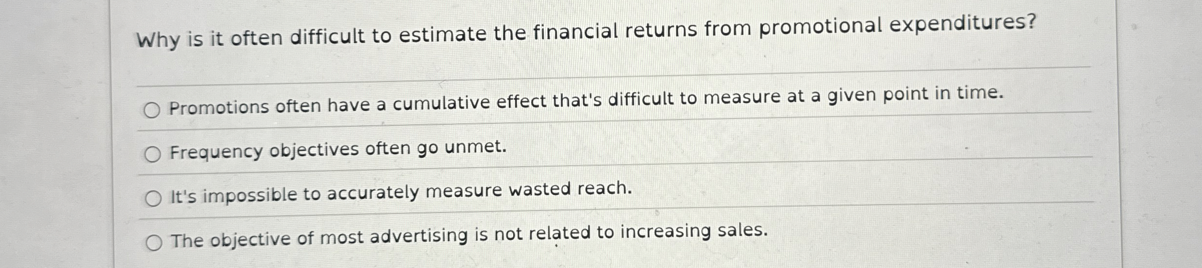  Why is it often difficult to estimate the financial returns from