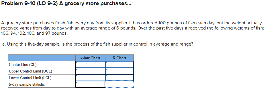  Please see attached - Problem 9-10(LO 9-2) A grocery store purchases...