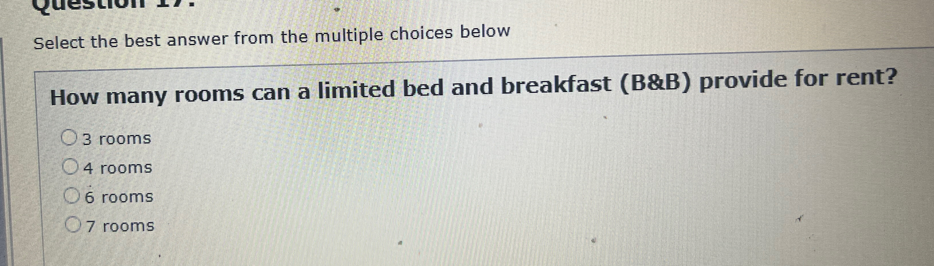  Select the best answer from the multiple choices below How many