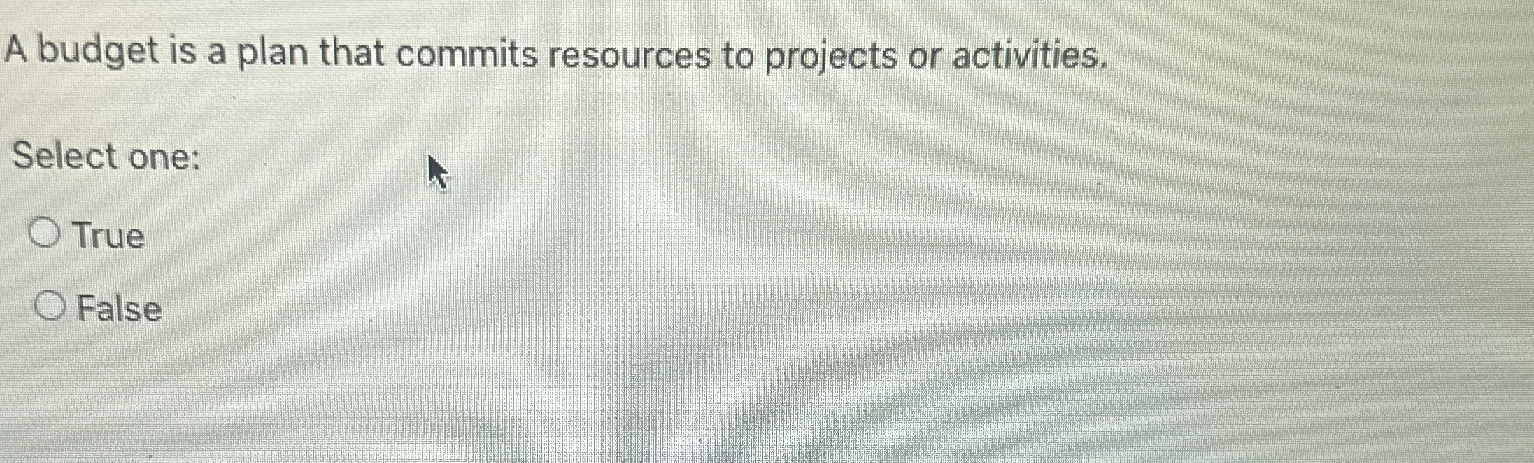  A budget is a plan that commits resources to projects or