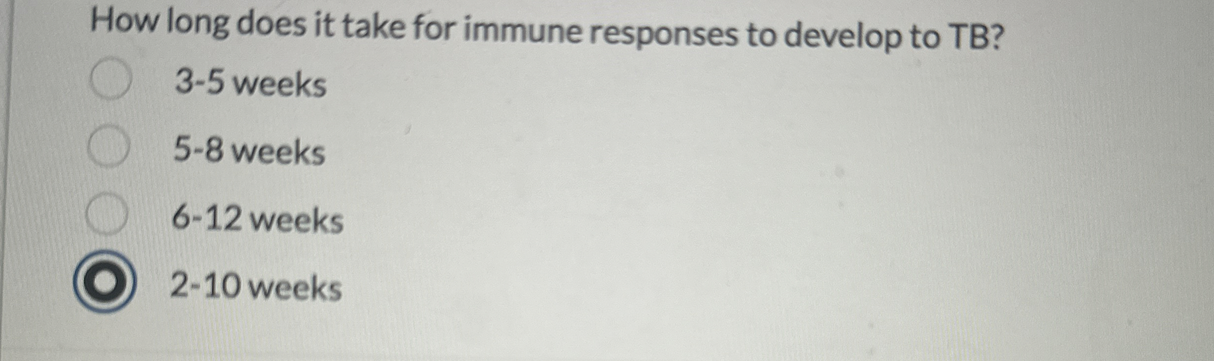  How long does it take for immune responses to develop to