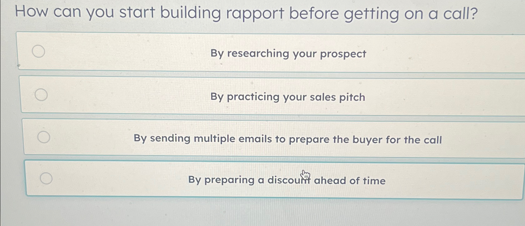  How can you start building rapport before getting on a call?