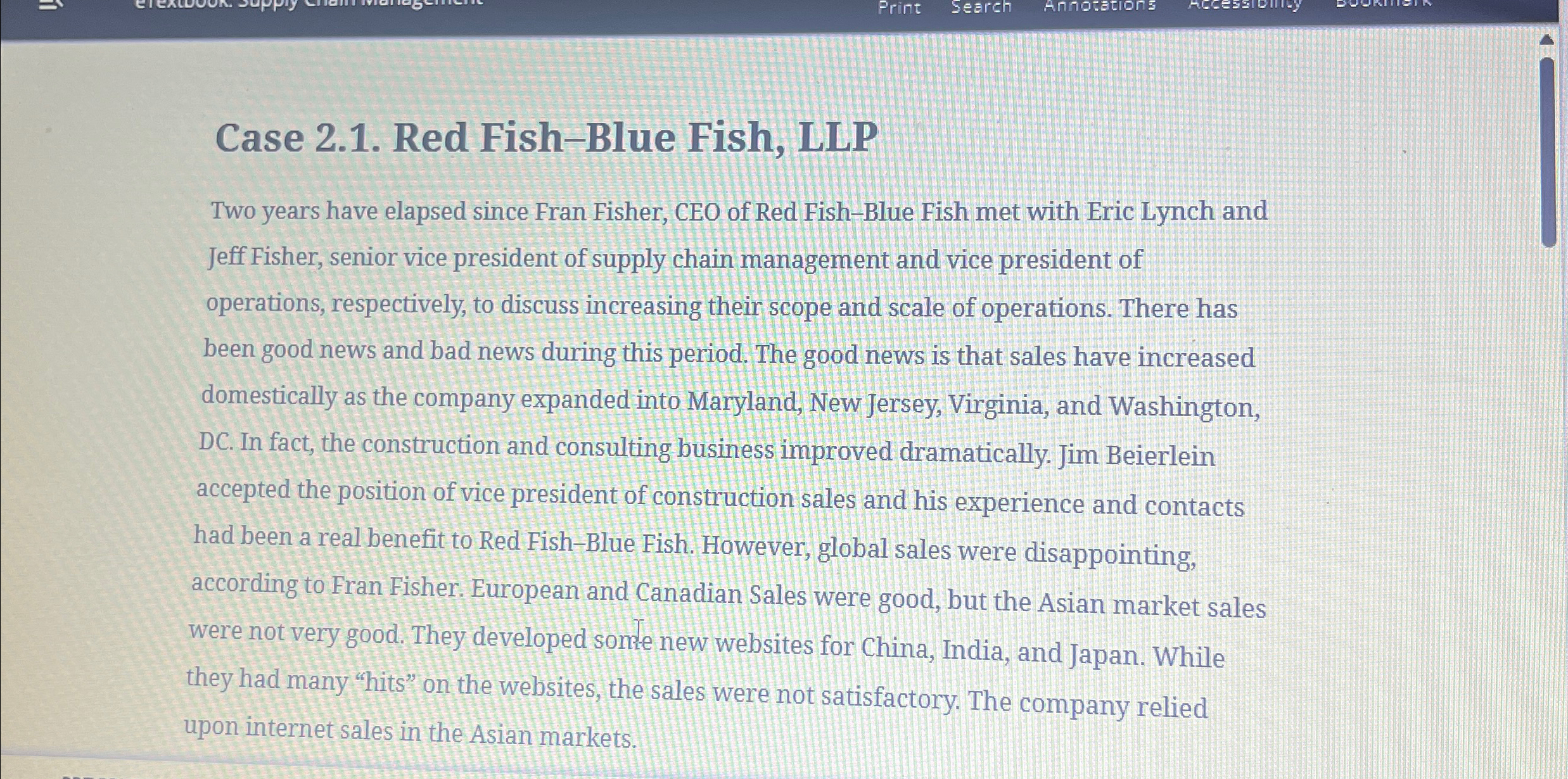  Case 2.1. Red Fish-Blue Fish, LLP Two years have elapsed since