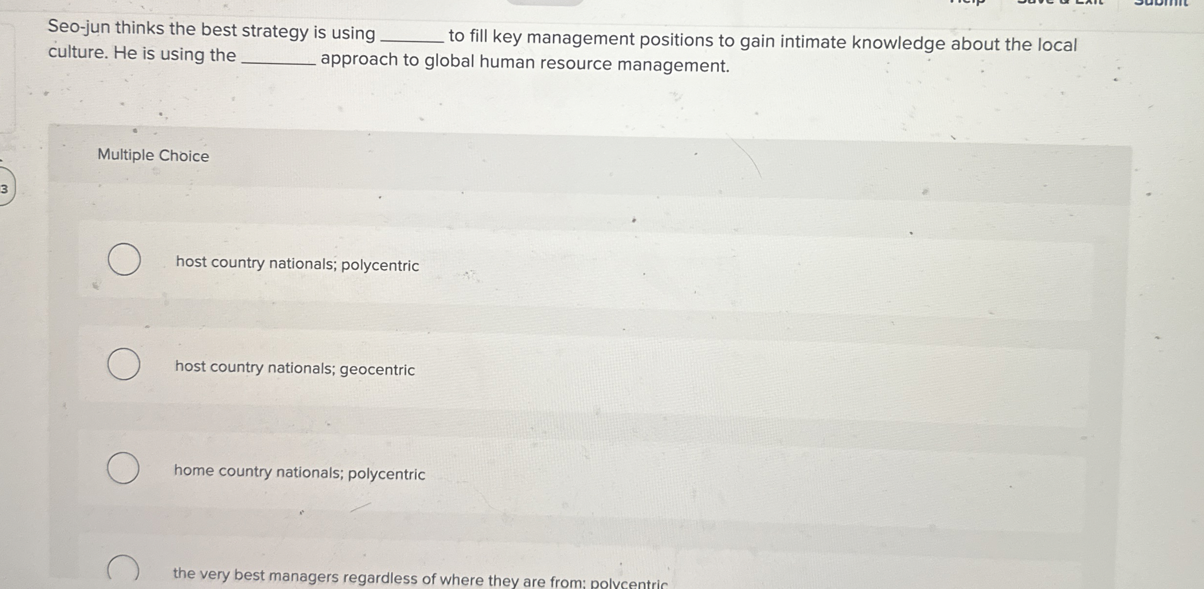  Expatriates are defined as employees Multiple Choice assigned to work in