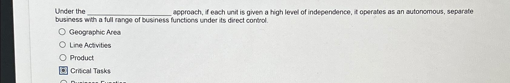 Under the q, approach, if each unit is given a high
